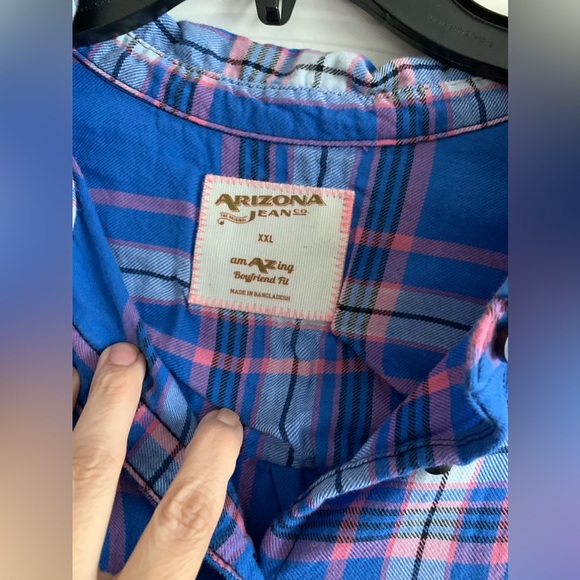 Arizona Co boyfriend fit long sleeved button size XXL -juniors - Picture 4 of 5